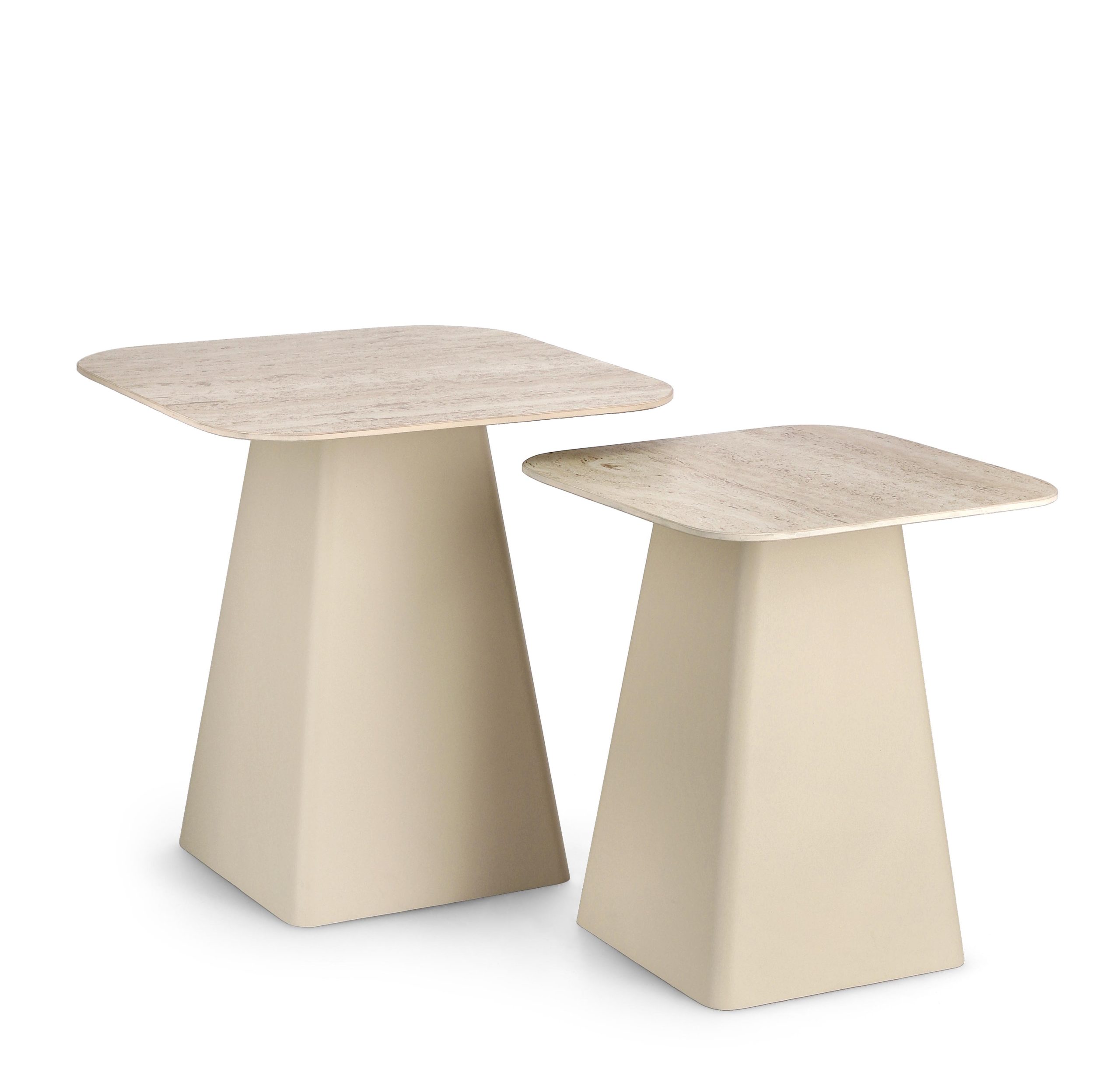 Mesa Apoio Travertino Bege - Grande