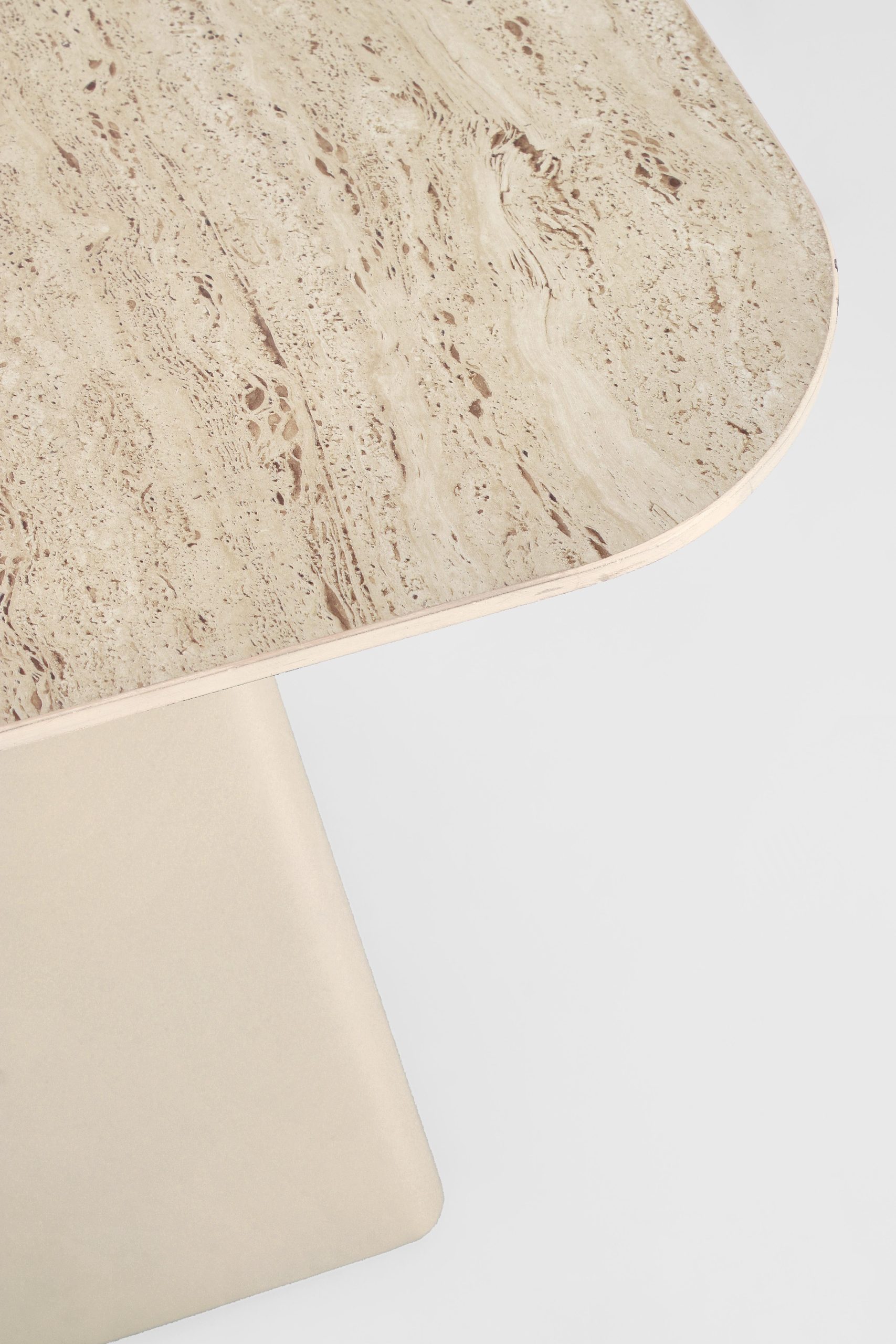 Mesa Apoio Travertino Bege – Pequena