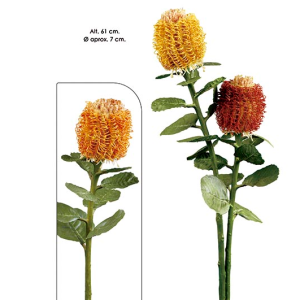 Protea - Mostarda Pé de Flor Artificial, mas com toque e aspeto natural