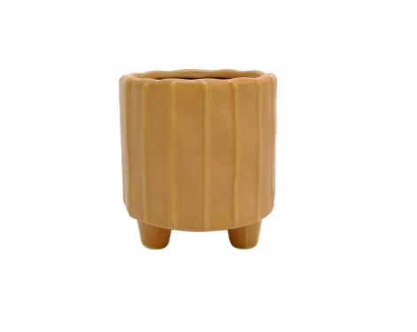 Vaso Grés com Pés - Camel