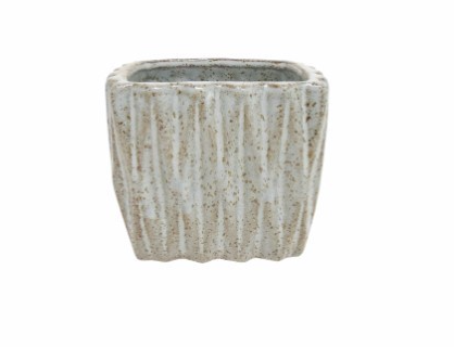 Vaso em Grés Quadrado – Efeito Pedra Peq.