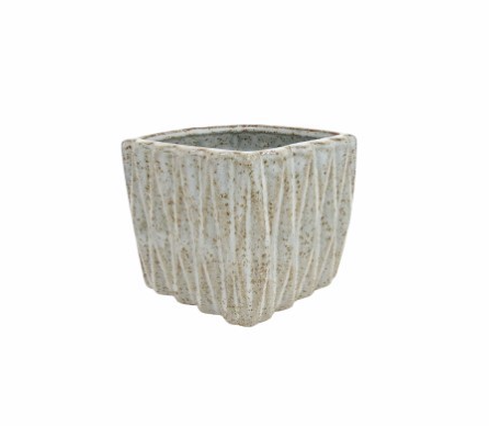 Vaso em Grés Quadrado – Efeito Pedra Peq.