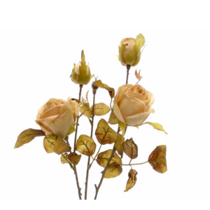 Flor Artificial - Pé de Rosas Efeito Seco Bege Bonito pé de flor - Rosa Efeito muito natural Efeito Flor Seca