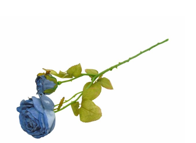 Flor Artificial – Pé de Rosa Efeito Seco Azul