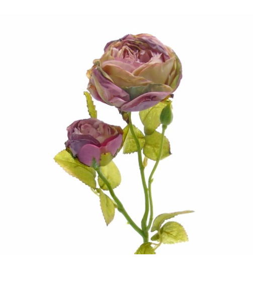 Flor Artificial – Pé de Rosa Efeito Seco, Cor Rosa