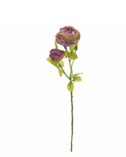Flor Artificial – Pé de Rosa Efeito Seco, Cor Rosa
