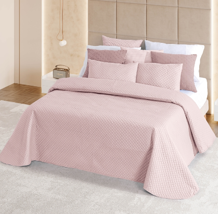 Colcha Bouty Casal - Rosa