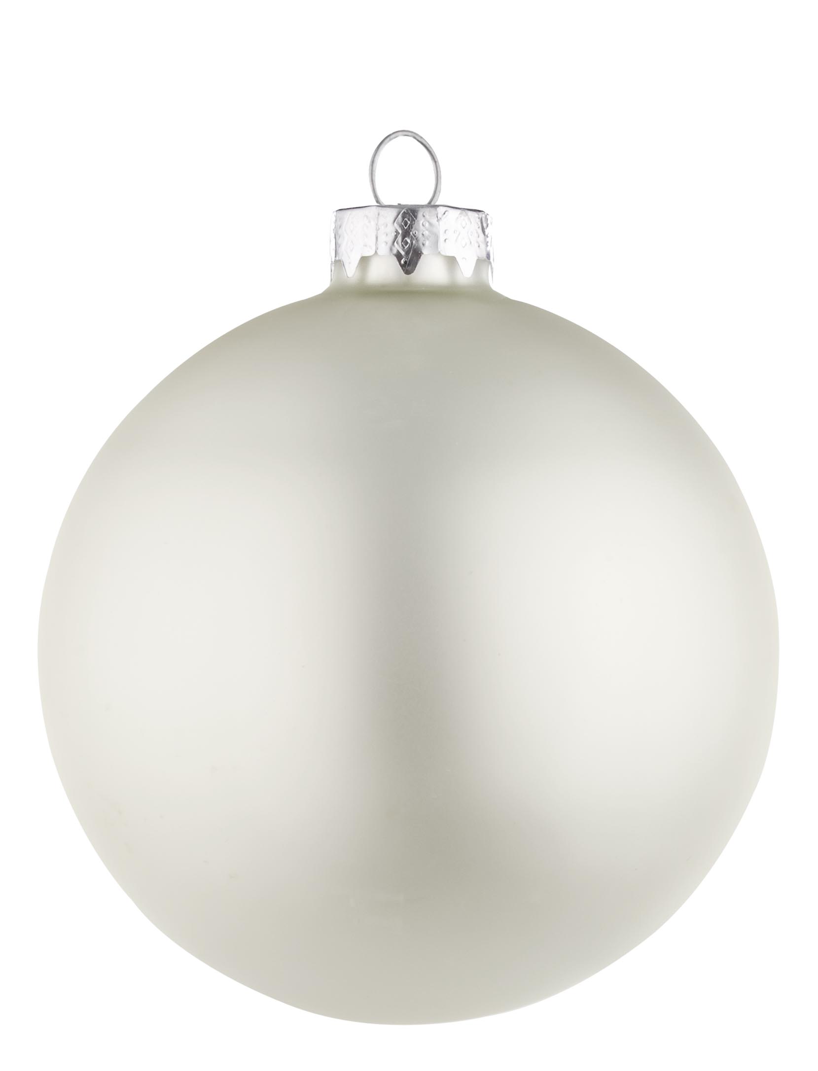 Bola Vidro Liso Opaco - Branco (10 cms)