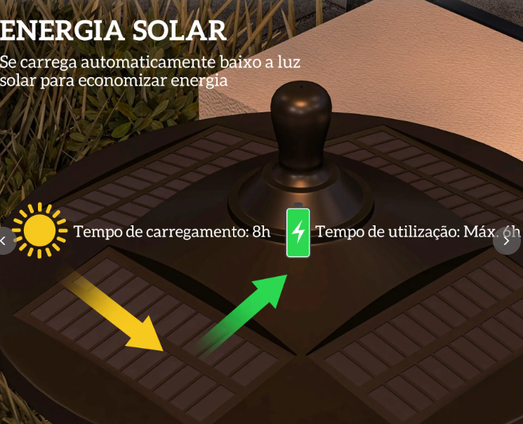 Candeeiro Solar de Exterior - 184 cms