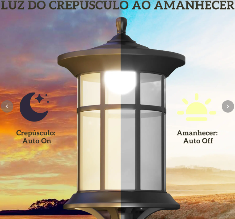 Candeeiro Solar de Exterior - 184 cms