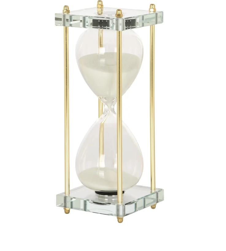 Ampulheta Vidro e Metal - Grande