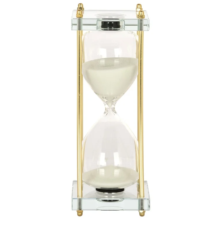 Ampulheta Vidro e Metal - Grande