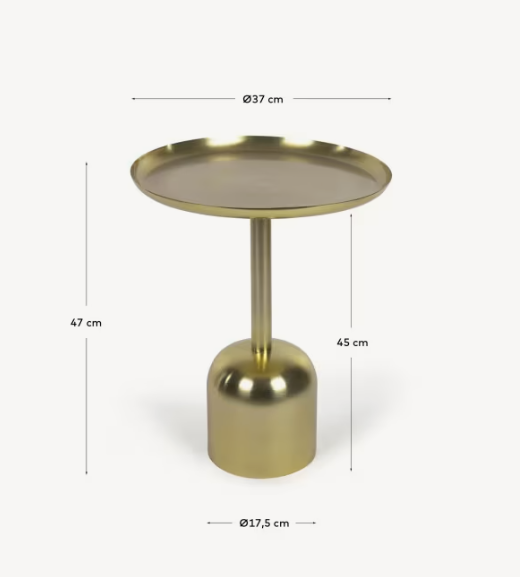 Mesa Apoio Metal Dourada