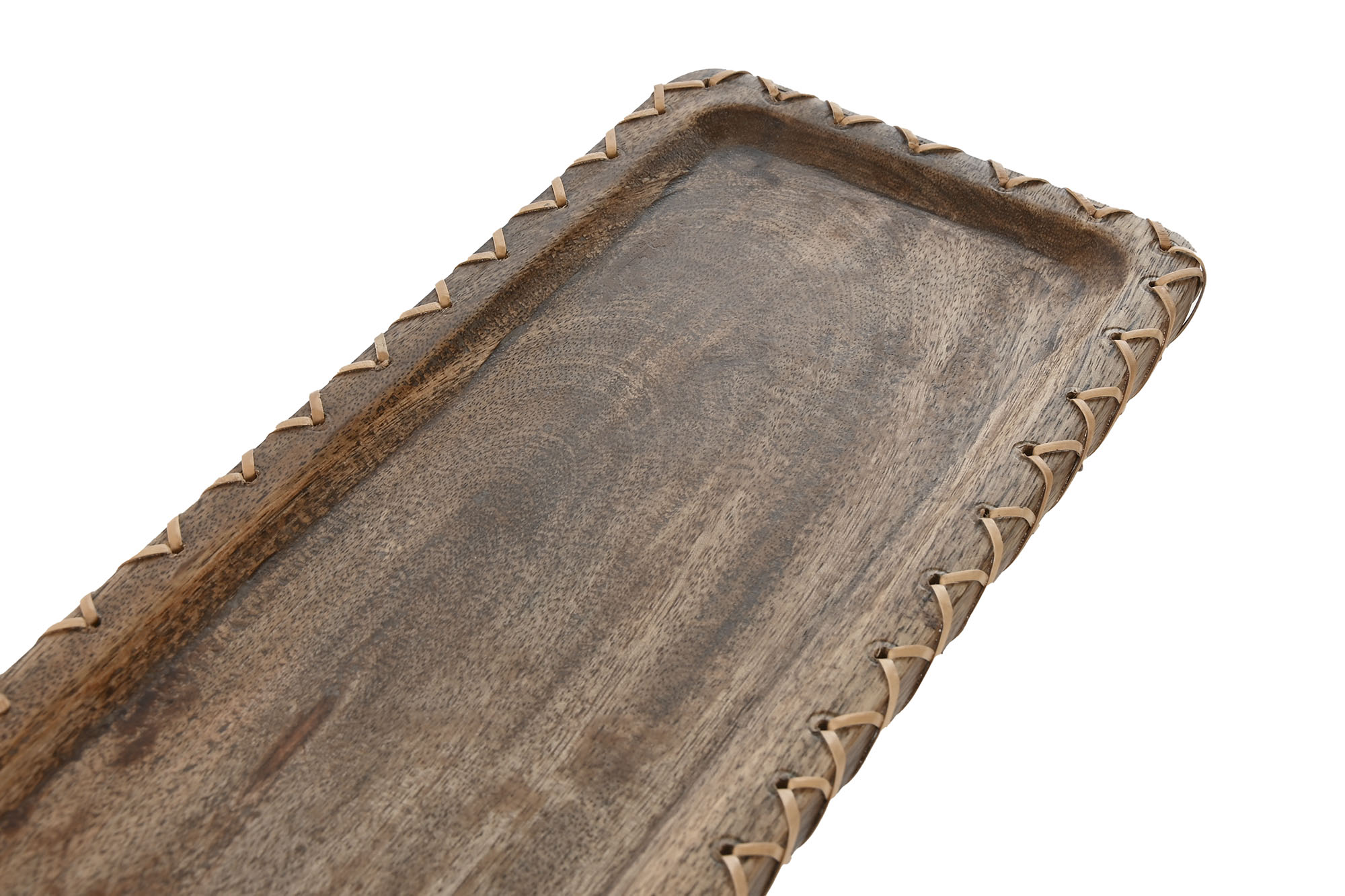 Bandeja Madeira e Rattan