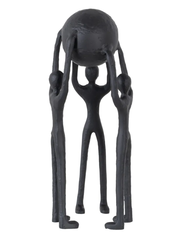 Estatueta/Figura Alumínio - Preto