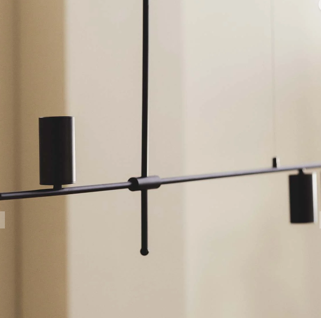 Candeeiro Teto Metal - Preto