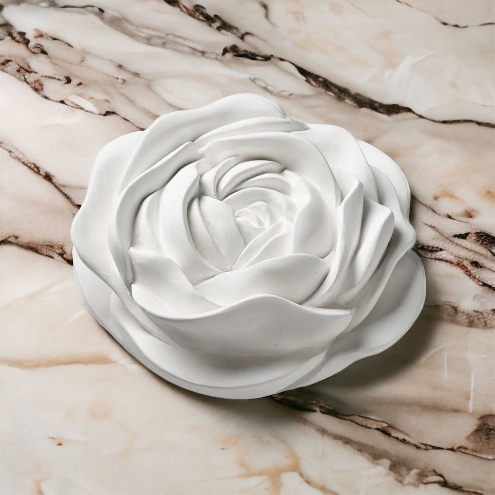 Flor Gesso Iva Viana – Rosa (Cor Branco )