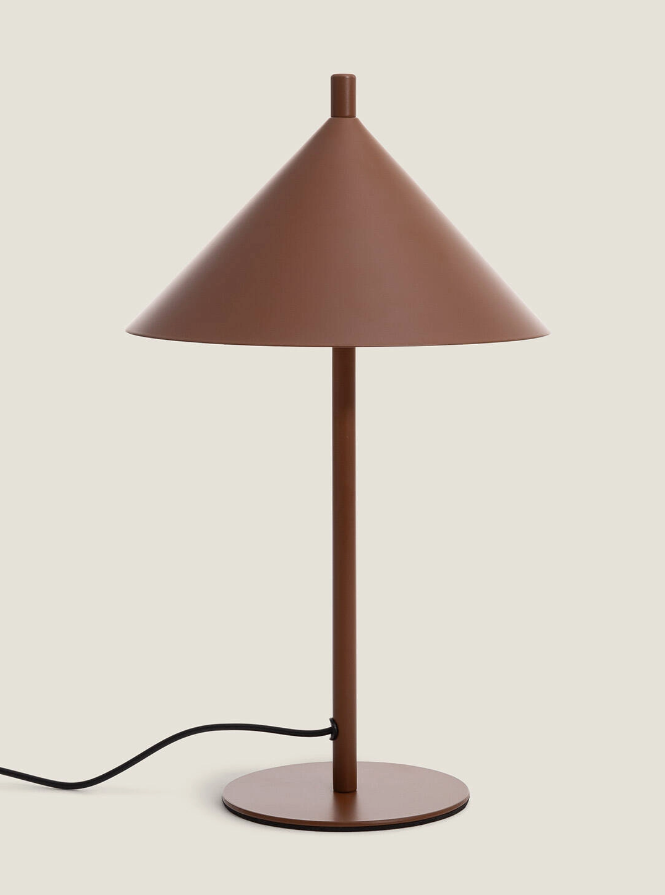 Candeeiro Mesa Metal – Castanho