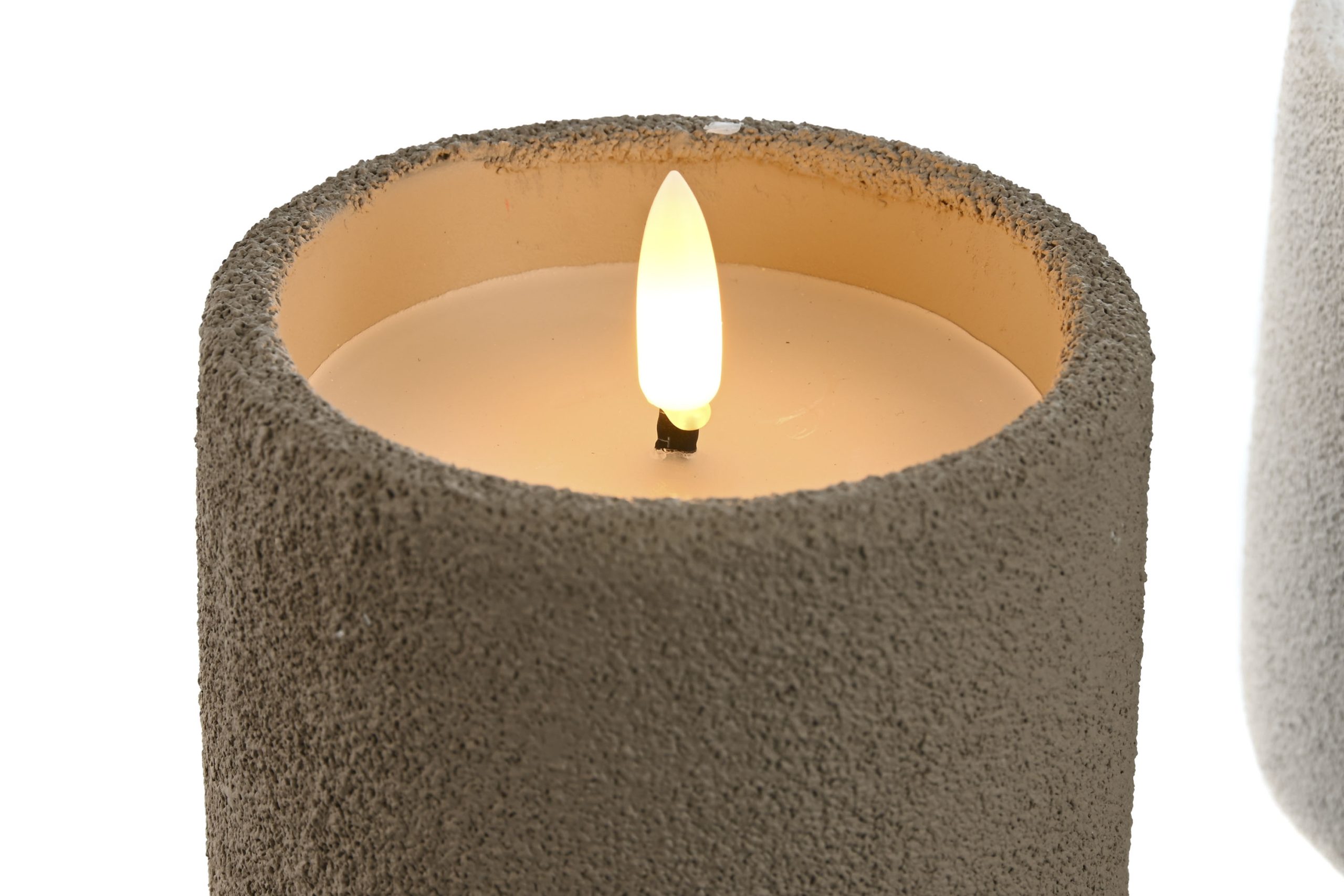 Vela Led Cimento - Branca