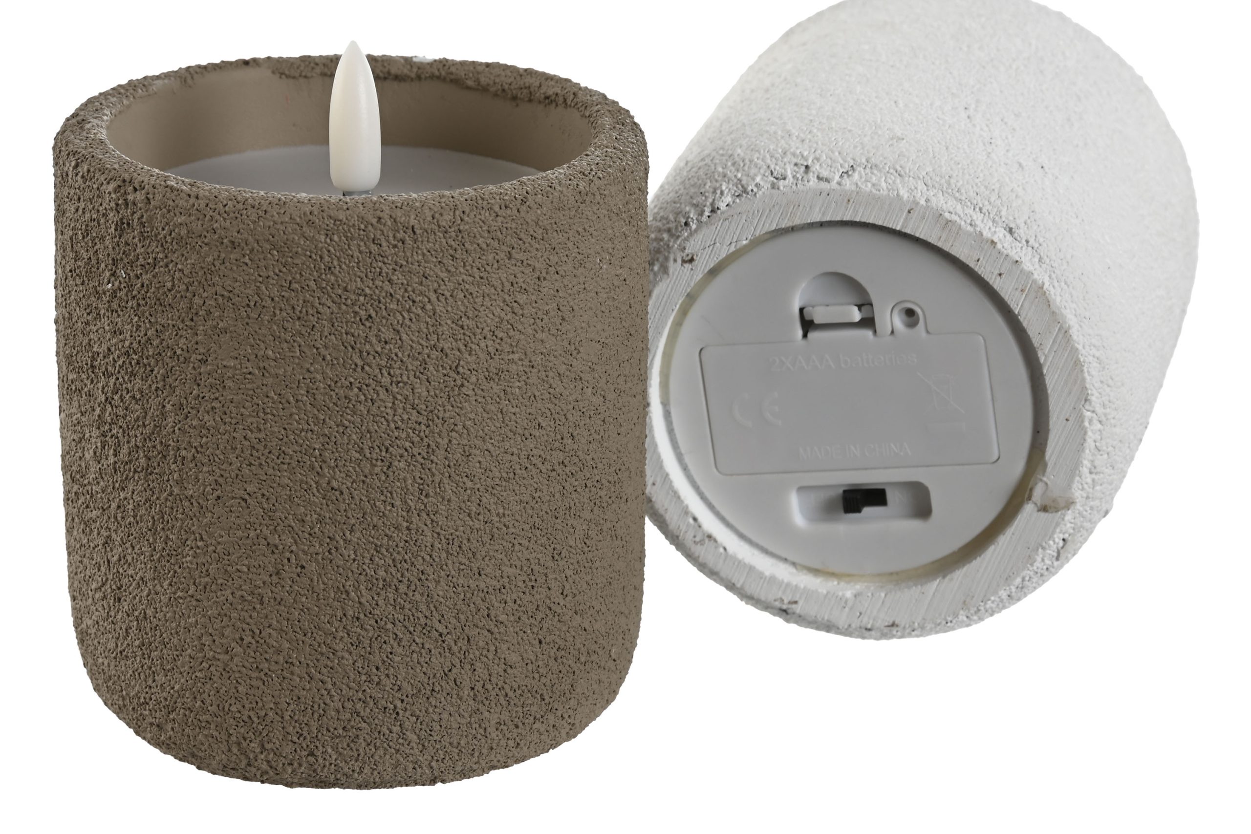 Vela Led Cimento - Branca