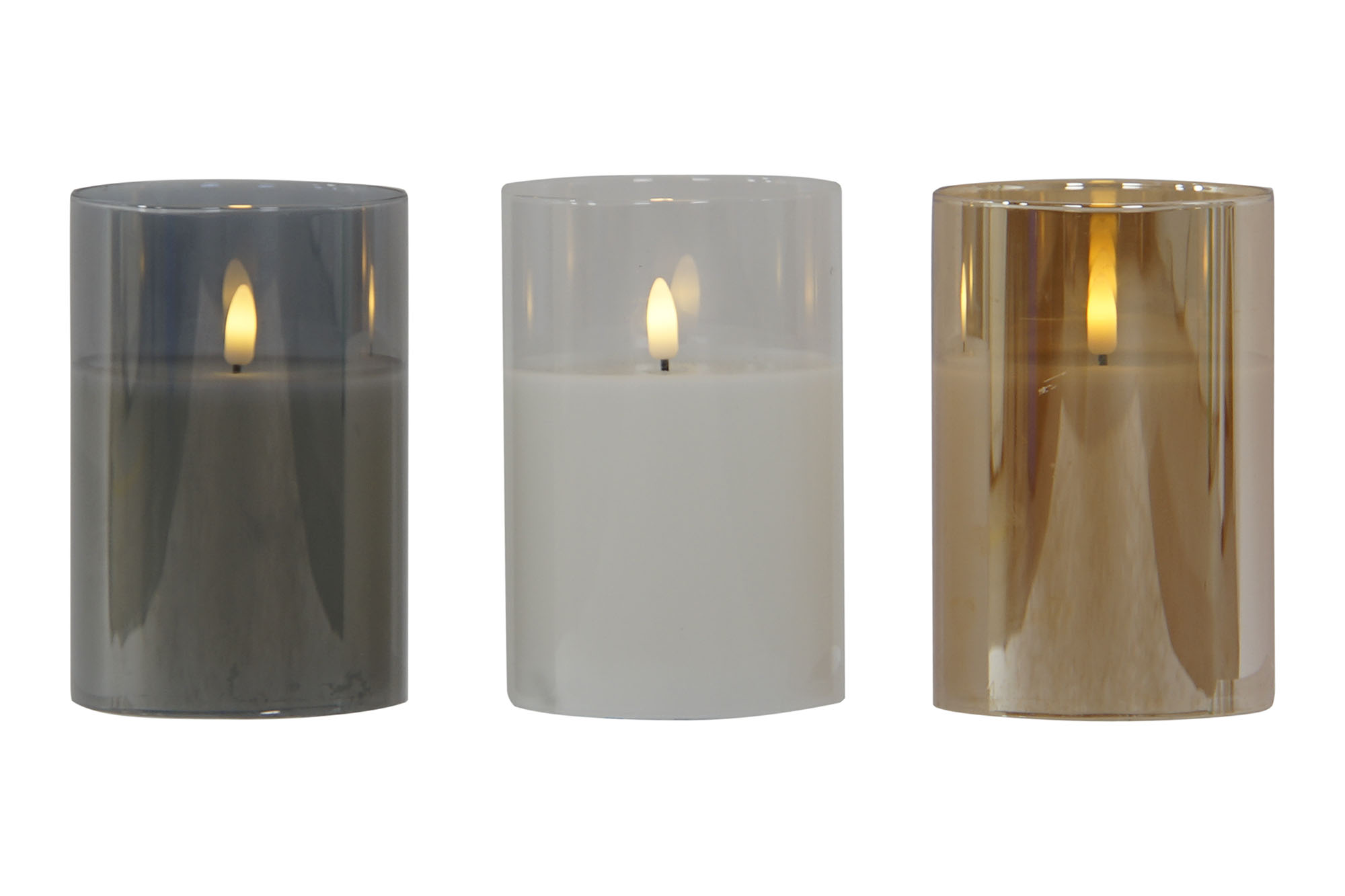 Vela Led Cera e Vidro – Branca