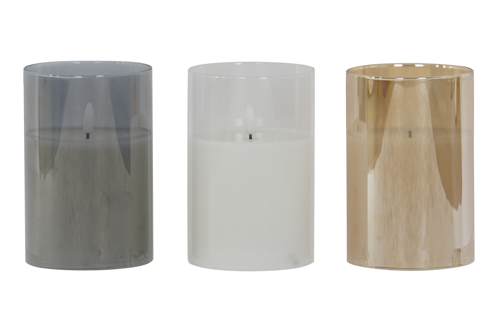 Vela Led Cera e Vidro – Branca