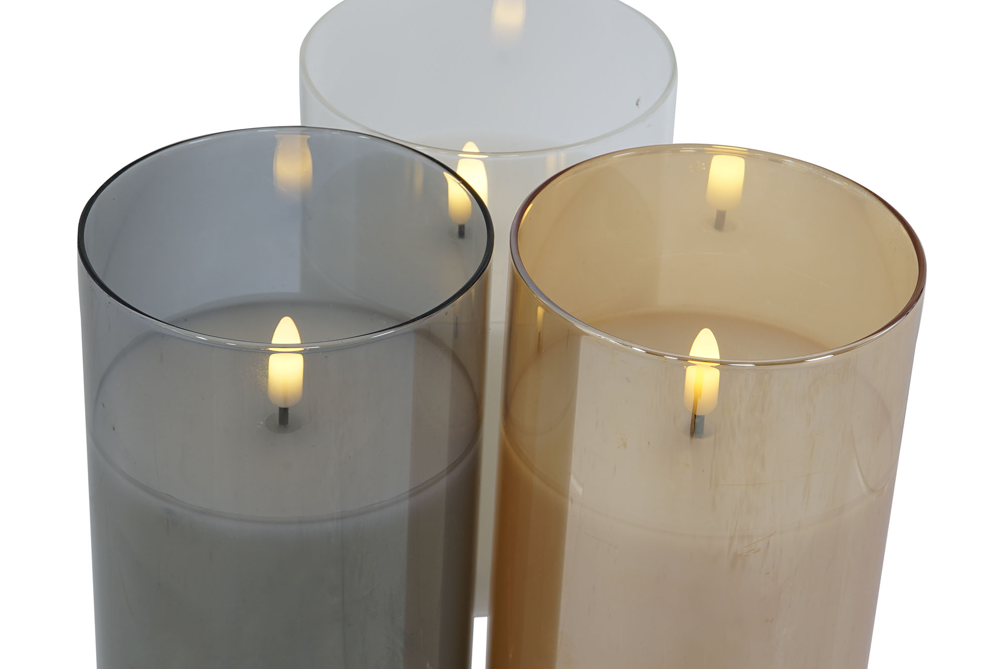 Vela Led Cera e Vidro – Branca