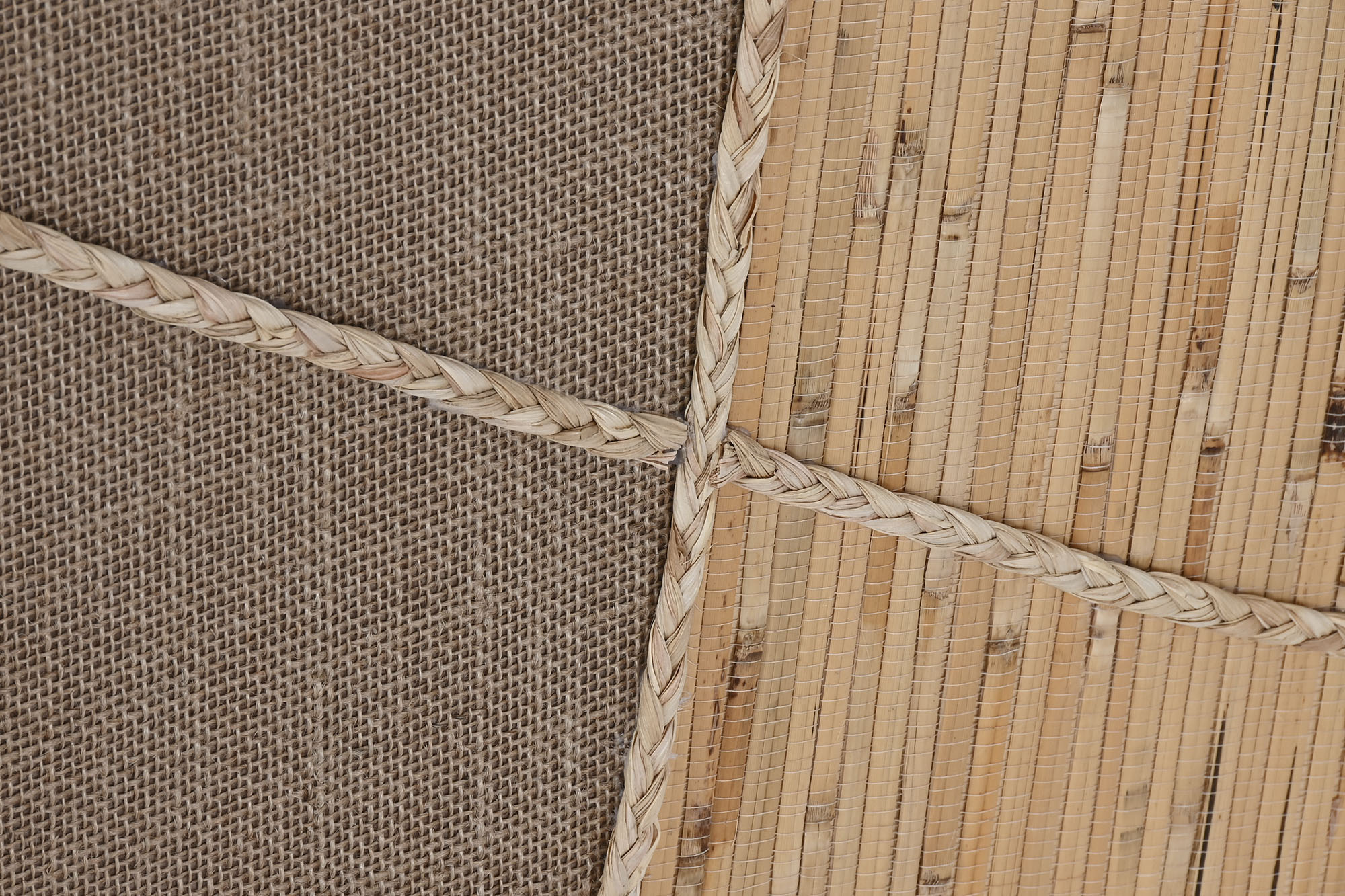 Conjunto/Set 2 Quadros Linho e Bambu