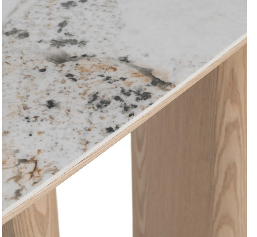 Consola Carvalho e Cerâmico