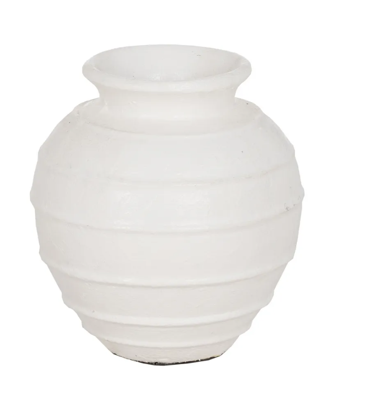 Jarrão/Vaso Branco - Fibra Cimento 41 cms