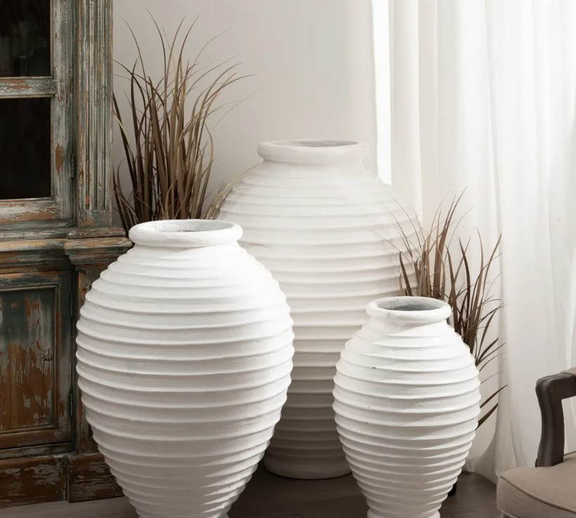 Jarrão/Vaso Branco – Fibra Cimento 60cms