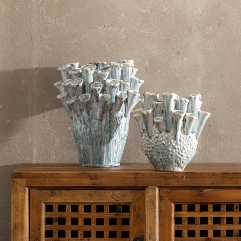 Jarra/Vaso Cerâmica Azu - Coral