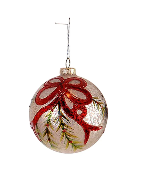Pendente Bola Natal - Vidro (Laço)