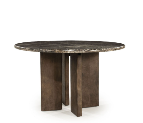 Mesa Jantar Tampo Mármore Imperador - 130 Cms