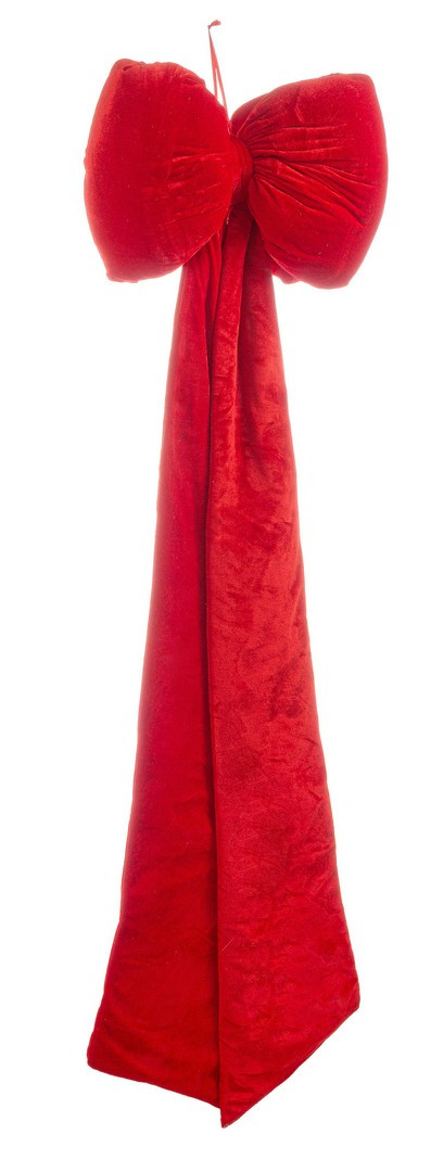 Laço Gigante Veludo - Vermelho