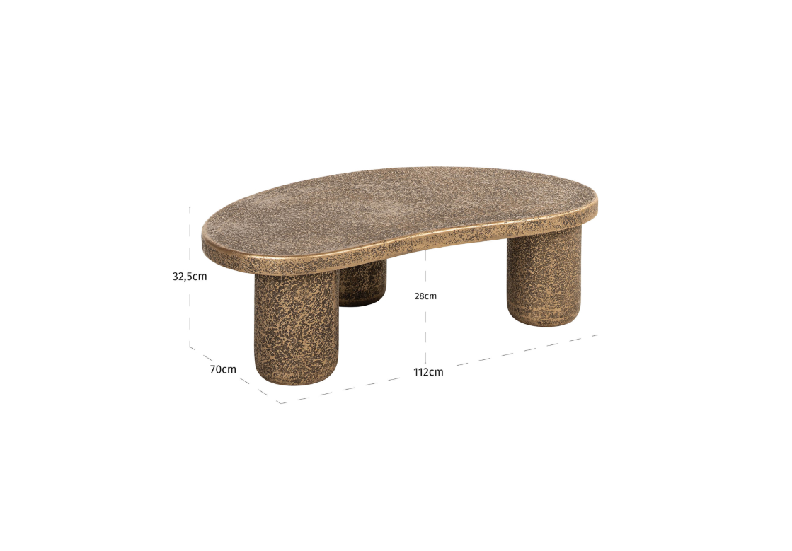 Mesa Centro MDF - Textura Dourado Envelhecido
