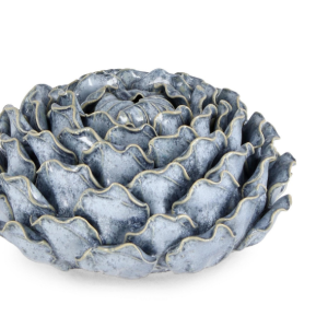 Flor Cerâmica Decorativa - Azul Bonita e original flor em cerâmica azul