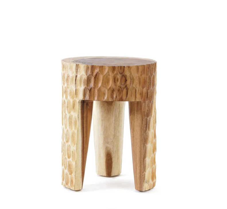 Banco/Tamborete em Madeira Natural Maciça