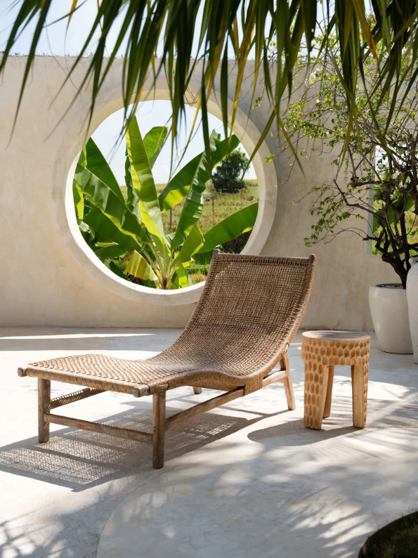 Banco/Tamborete em Madeira Natural Maciça