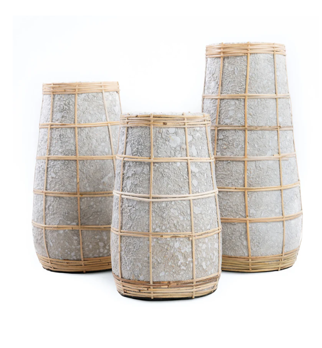 Jarra em Terracota e Rattan – L
