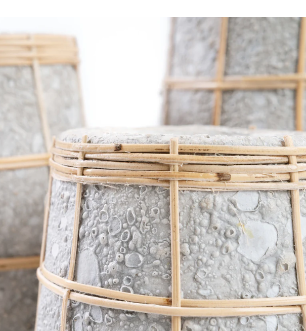 Jarra em Terracota e Rattan – M