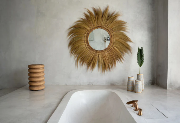 Jarra em Terracota e Rattan – S