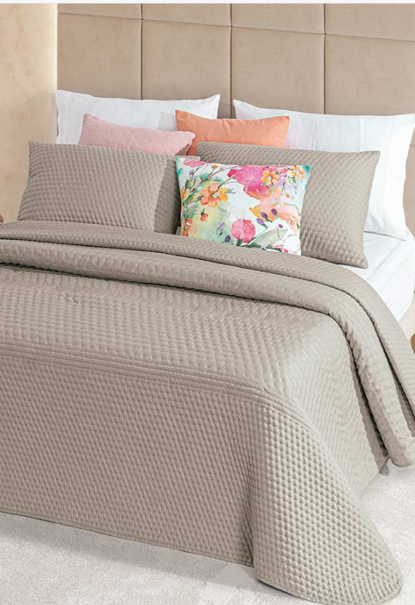Colcha Bouty Linho – Taupe 250X270
