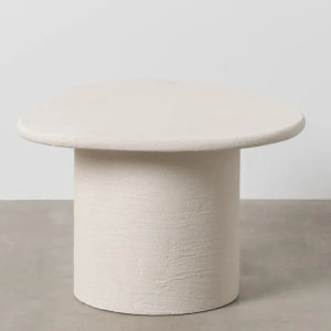 Mesa Apoio MDF - Efeito Textura Natural Bonita e original mesa de apoio em MDF com textura cimento em branco