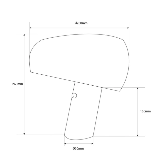 Candeeiro Mesa Metal e Mármore - Preto