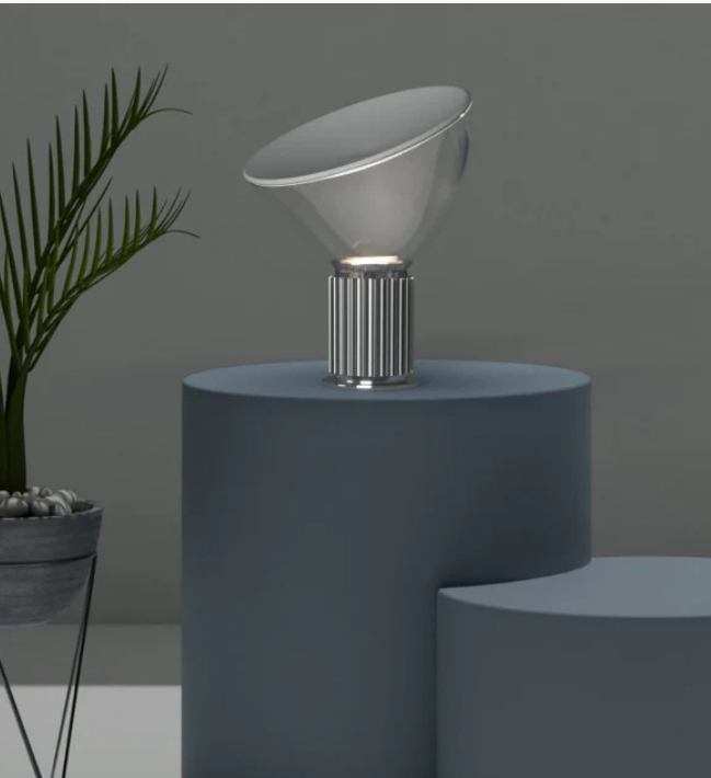 Candeeiro Mesa - Metal e Vidro