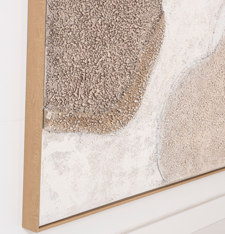 Quadro Tela com Moldura e Relevo - Areia 150X200