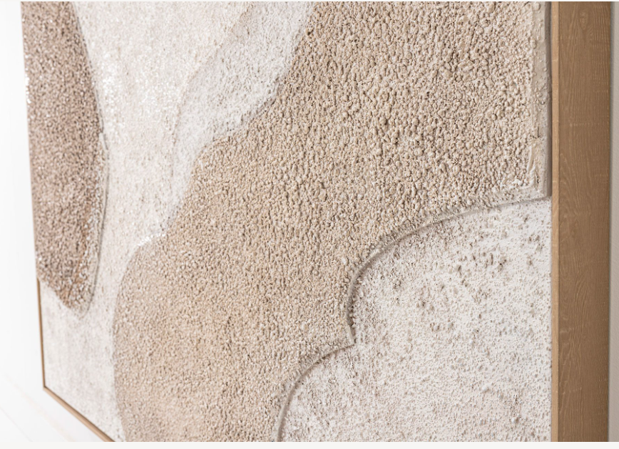 Quadro Tela com Moldura e Relevo - Areia 150X200