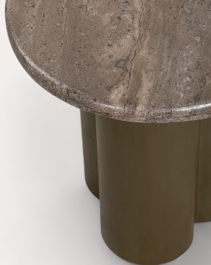 Mesa Apoio - Metal/Tampo Mármore