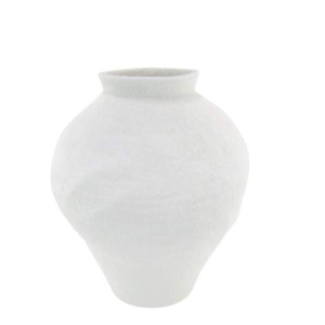 Vaso Fibra Resina – Branco Bonito vaso em fibra de resina efeito textura de grandes dimensões.